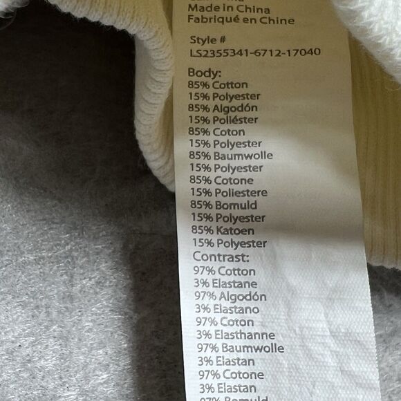 Fabletics Hoodie Womens Size Medium Offwhite Full Zip Sweatshirt Hoodie - Picture 11 of 12